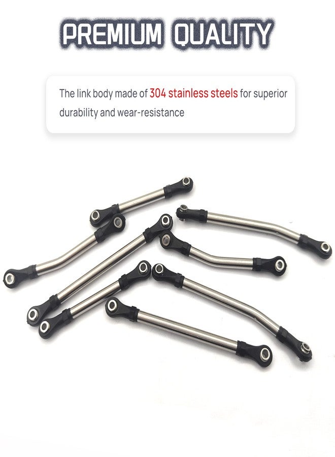 HOPLEX Stainless Steel Clearance Chassis Suspension Links and Steering Links Set for TRX4M Upgrade Parts 1/18 RC Crawler Car - Image 2